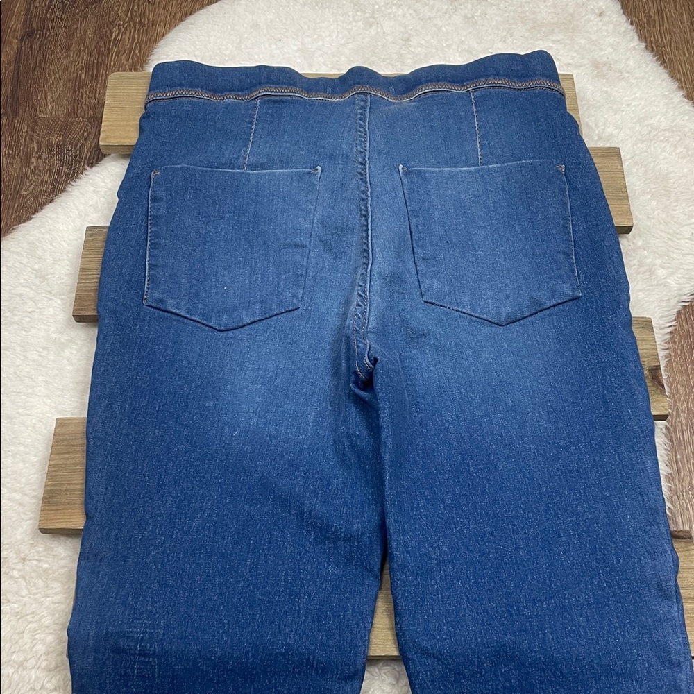 Free People NWT Pull On Slim Fit Jeans Blue - Picture 6 of 6